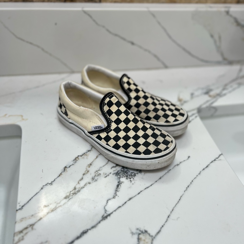 Checkered Vans nearly new Worn once